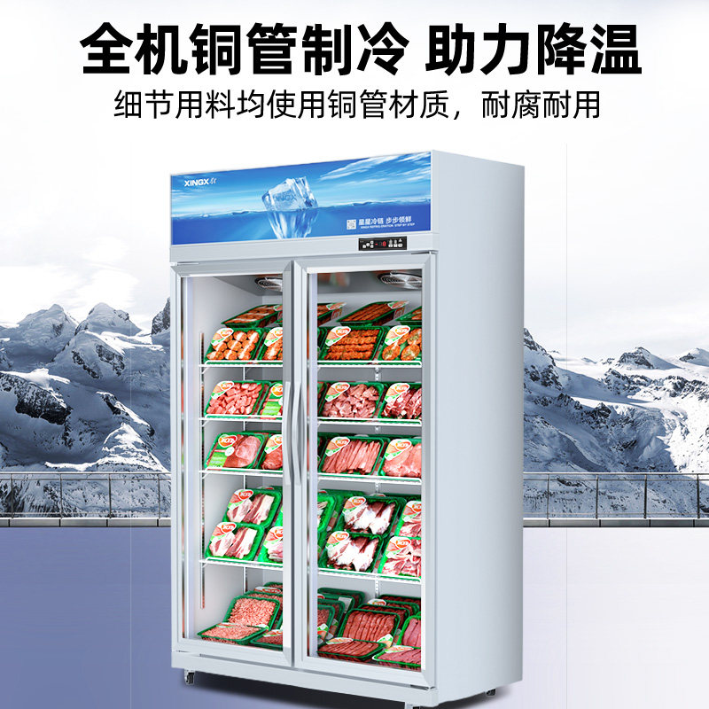 Star Refrigerator Beverage Cabinet Convenience Store Refrigerated Display Cabinet Supermarket Commercial Refrigerator Vertical Display Freezer