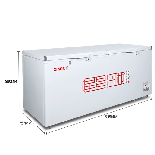 Звездный морозильник Домохозяйство Коммерческая крупная мощность с двойной температурой охлаждаемое холодильное холодное шкаф Свежая охлаждающая морозила и охлаждаемая морозильная морозила.