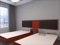Nội thất khách sạn giường tiêu chuẩn phòng hoàn chỉnh bộ giường tiêu chuẩn 1,2 m đầy đủ bộ giường ngủ bảng trở lại đầy đủ kệ để giày dép