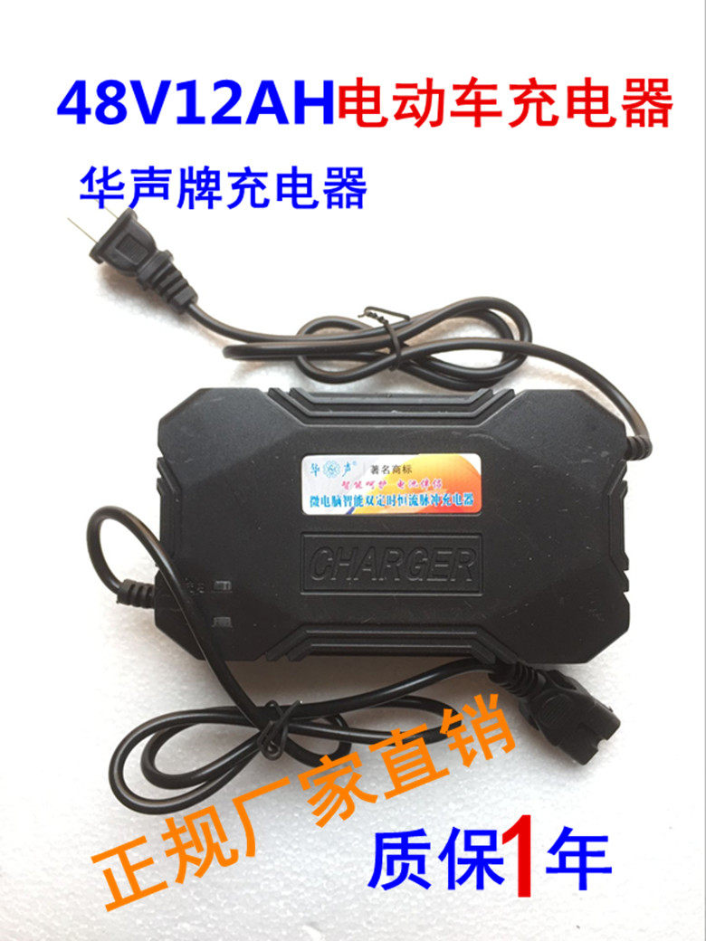 Smart electric car charger Microcomputer intelligent constant current pulse charger 48V20AH pint head T head