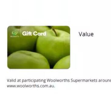 Australian Woolworths Shopping Gift Card with a Face Value of 10 Australian Dollars $10