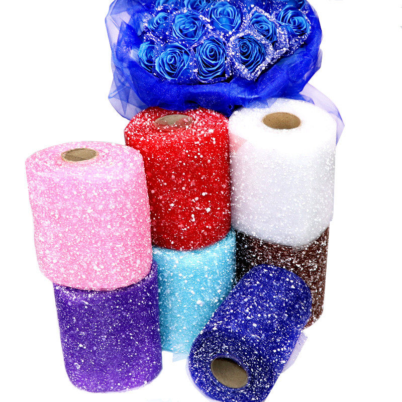 15 cm Wide Snow Point Yarn Handmade Diy Silk With Rose Flower Wrapping Paper Snowdot BOUQUET PAPER PACKAGING FLOWER SHOP