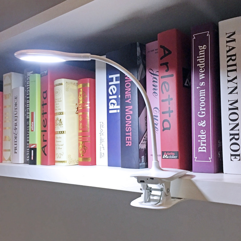 led rechargeable clip-on small table lamp dormitory study bedroom bedside eye protection mini spectrum stand lamp usb lamp night lamp