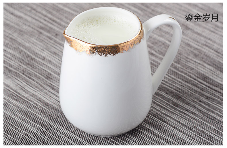 Bốn Fu Châu Âu sáng tạo lon sữa gốm sữa jug bể sữa cà phê lưu trữ bể sữa cà phê phù hợp với thiết bị phin pha cà phê