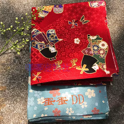 Японский шарф, слюнявчик, с вышивкой, делается под заказ