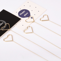 10 gold card fixing artifact flower fork Flower shop supplies Materials Card plug rod bracket Korean bouquet message