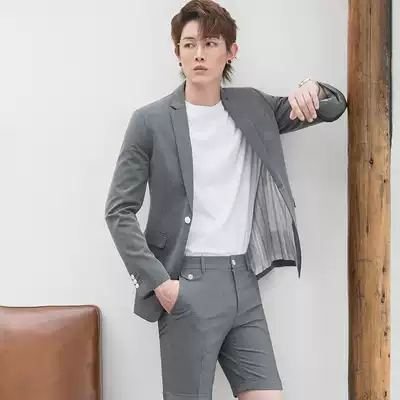 CSO spring and autumn men's gray fit small suit casual Korean style slim suit jacket single West handsome tide coat