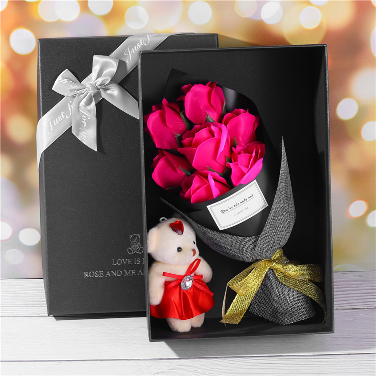 Giáng sinh mô phỏng quà tặng hoa giả xà phòng hoa hộp quà tặng hoa hồng cẩm chướng bó hoa bạn gái món quà sinh nhật - Hoa nhân tạo / Cây / Trái cây cây hoa anh đào giả