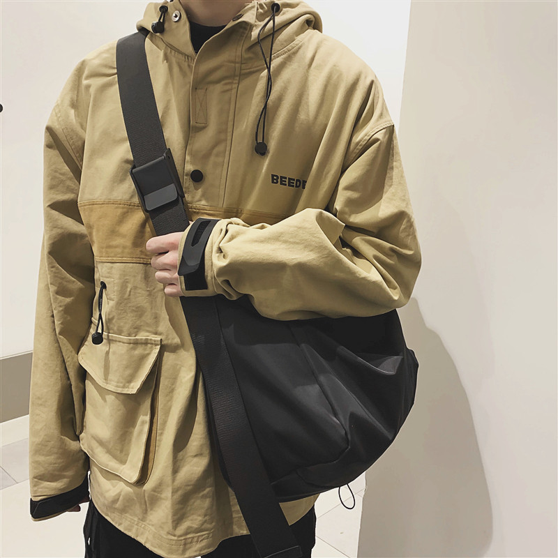 Shoulder bag men's messenger bag men's bag large capacity men's casual messenger bag shoulder bag tide brand sports function tooling bag