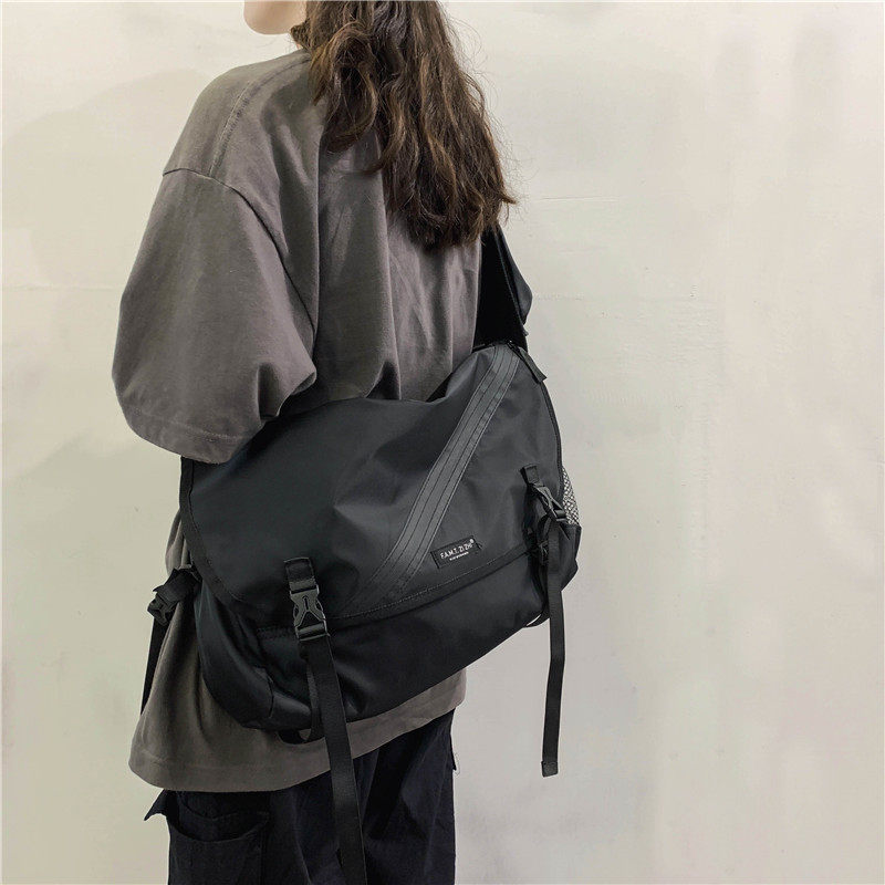 Japanese buckle function messenger bag Korean version of the wild large-capacity tide brand shoulder bag personality street shooting men's and women's backpack