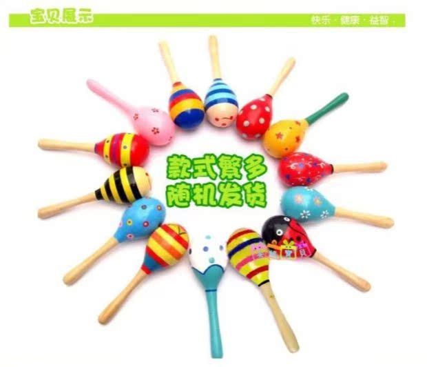 Nhạc cụ Orff Búa nhỏ bằng gỗ Búa trẻ em Búa cát nhỏ Em bé Học sớm Câu đố Đồ chơi Rigs Bán buôn - Đồ chơi nhạc cụ cho trẻ em bộ trống cho bé