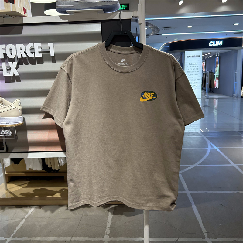 Authentic Nike/Nike Summer Men's Round-Neck Breathable Sports Short-Sleeved T-Shirt with Back Print Fb9812-247