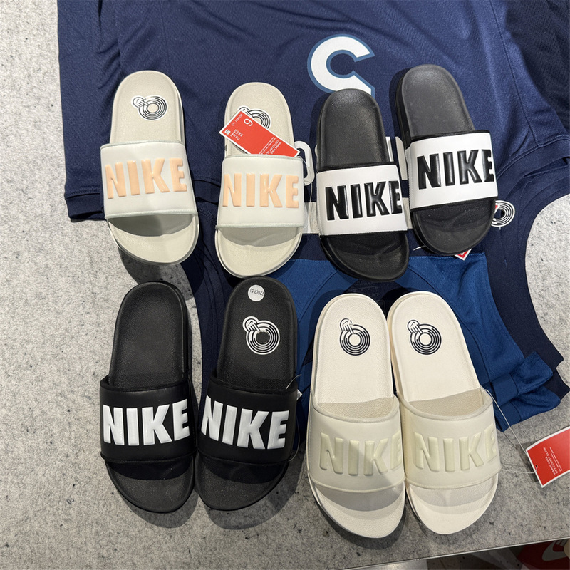 Nike Victori One Black and White Casual Comfortable Rubber-Soled Non-Slip Sports Beach Slippers Bq4632