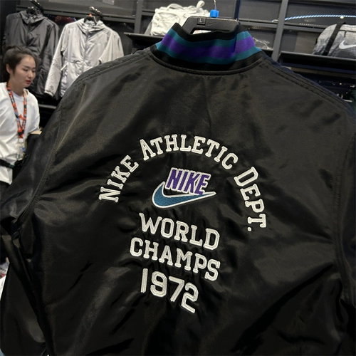 Nike, куртка, бейсбольный пуховик, удерживающая тепло форма, оверсайз