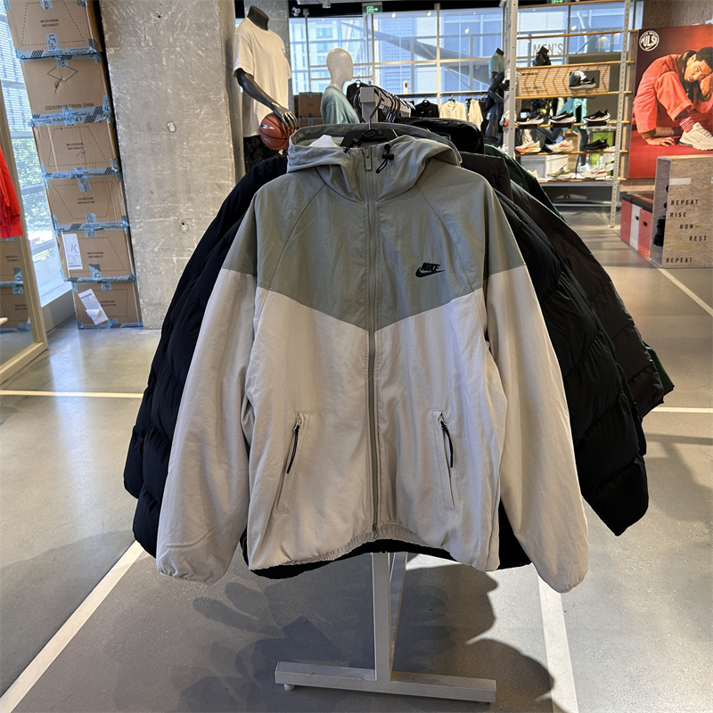 Authentic Nike Men's Fleece-Lined Casual Sports Zip-Up Hooded Sweatshirt Jacket Fb8619-330