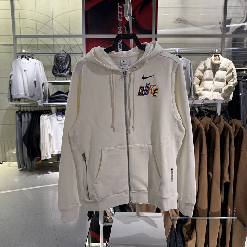 Nike Nike Men's Quick-Drying Basketball Hoodie Winter New Style Knitted French Terry Sweatshirt Io7917