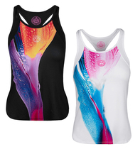 European BIDI BADU TECH TANK womens black and white sports suspender top summer training tennis vest