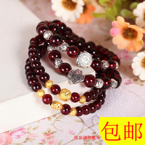 Mens and womens fashion couple lover birthday gift with pendant Student garnet hot-sale transporter Buddha bead bracelet