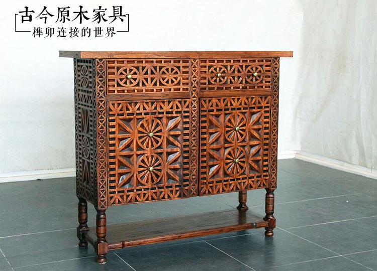 Bàn điều khiển gỗ rắn phong cách Đông Nam Á Đài Loan cổ xưa và cổ xưa Đồ gỗ Ấn Độ TB134-1 Bàn làm việc bàn Thái Lan - Bàn / Bàn 	bàn làm việc gỗ cổ điển	