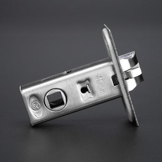 Stainless steel single tongue lock body door old-fashioned lock tongue bathroom door lock core toilet small lock tongue universal mute