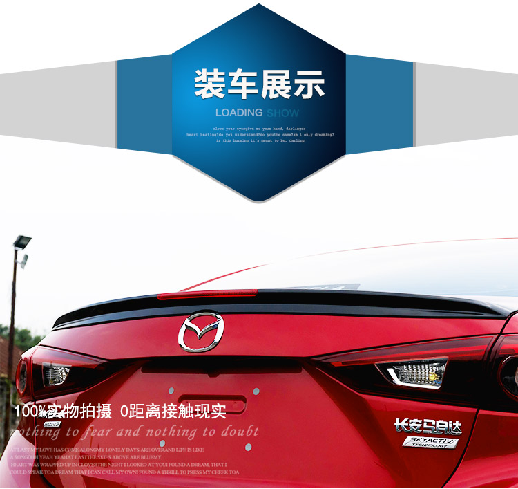 1718 Angkor sửa đổi cánh sau 16 Mazda trang trí Nhật Bản nâng cấp đuôi sơn đuôi cố định cánh lướt gió ô tô