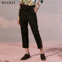 Riddle 21 Autumn New Product side seam stitching slim slim slim suit pants women 203MK1898