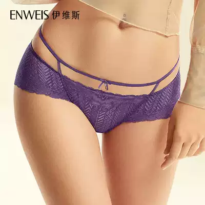 Ives new lace embroidery breathable seamless underwear sexy hollow waist head pants women
