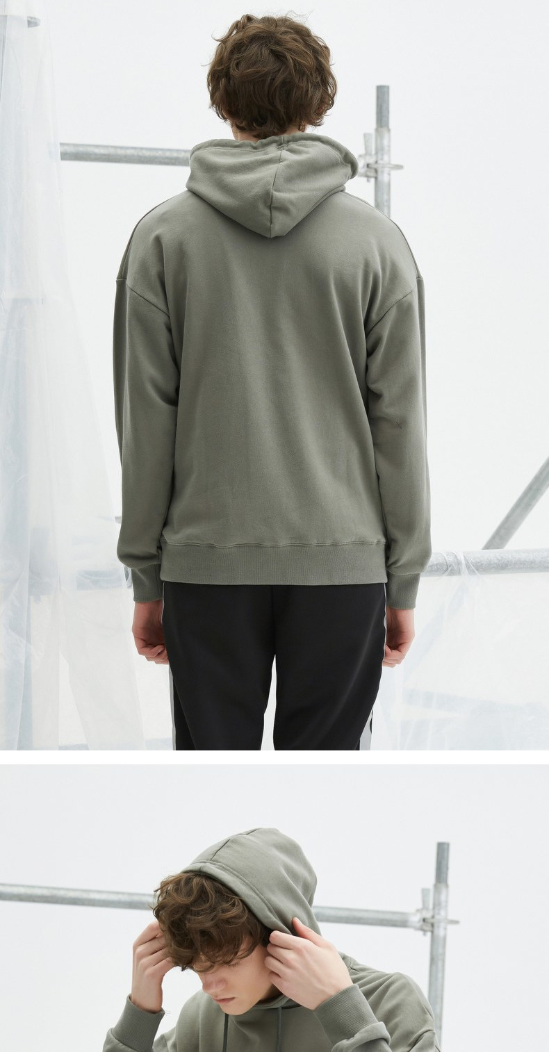 Lilbetter áo len nam trùm đầu logo mùa thu thêu áo mới mùa thu bf gió đẹp trai áo sơ mi áo hoodie form rộng