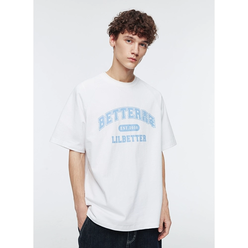 Lilbetter Летняя футболка с коротким рукавом, круглый воротник, оверсайз