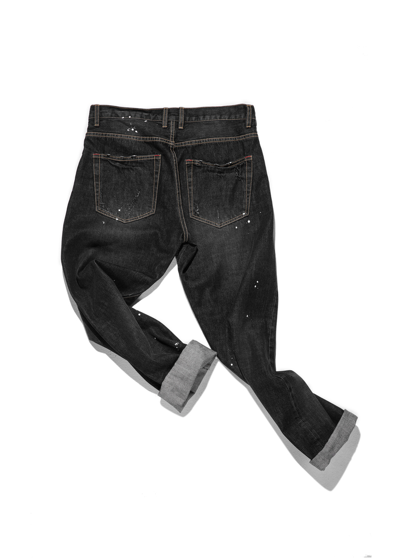 Quần jean nam Lilbetter chân giản dị quần retro rửa lỗ cũ denim quần dài nam triều shop quần áo nam