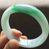 Jian An Jade 54 5 Natural Burma Floating Green Jade Bracelet Handwork Old Pit Jade Sunny Sunny Jade Bracelet