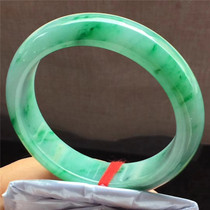 Jian An Jade 57 8 Natural ice glutinous floating spicy green jadeite bracelet Myanmar A cargo Jade old seed Green hand ornaments