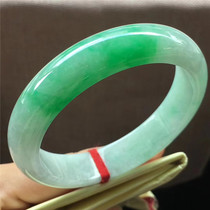 Jianan Jadeite 57 3 Laokeng Jade Decoration Bing Nuoyang Green Jadeite Jade Bracelet Natural Burmese Piaoyang Jadeite Bracelet