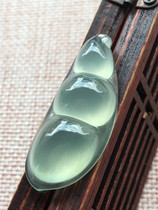 Jianan Jade Burmese Natural A Goods Ice Seed Blessed Bean Jade Jade Pendant Full of Water and High Quality Wearing Collection