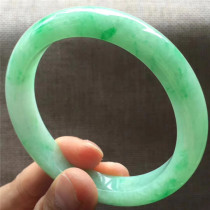 Jian An Jade 55 8 Natural Myanmar Full Apple Green Jade Bracelet Handwear Old Pit Ice Nuxy Jade Bracelet