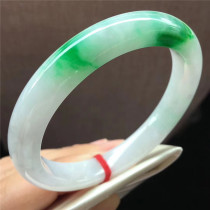 Jianan Jadeite 54 6 Laokeng Jade Decoration Piaoyang Green Positive Ring Bracelet Natural A Goods Jadeite Spicy Color Bright Bracelet