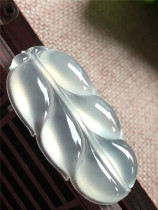 Jian An Jade Myanmar natural A goods ice seed background color leaves jade pendant ice moisturizing boutique wear collection