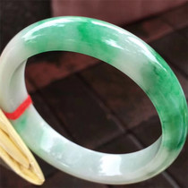Jianan Jade 58 6 old pit jade ornaments floating sun Green Circle Bracelet natural A goods jade color Yang Strong bracelet
