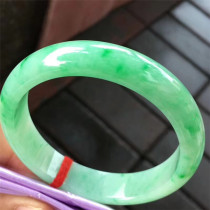 Jian An Jade 58 9 Burmese Jade hand decoration full green circle jade bracelet natural Old Pit Ice glutinous seed floating green bracelet