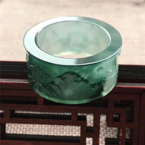 Jian An Jade Myanmar old pit A goods ice oil green landscape Jade finger old seed light men and women can be used as pendants