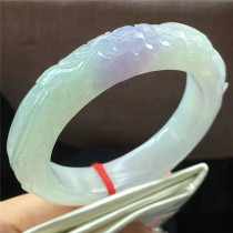 Jane Emerald 54 5 Natural A freight ice purple color color jade bracelet to taste Burma old pit emerald bracelet