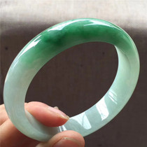 Jian An Jade 56 8 natural A goods old green jade jade bracelet Myanmar old pit jade jade bracelet