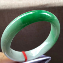 Jian An Jade 60 Natural A Cargo Ice Green Emerald Jade Bracelet Water and Fine Burmese Jade with Certificate