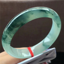 Jian An Jade 59 Myanmar A cargo ice floating blue flower jade bracelet old ice through natural jade beauty bracelet collection