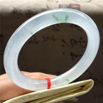 Jian An Jade 55 3 Myanmar A goods high ice positive circle floating flower round jade bracelet water-moistening light jade beauty bracelet