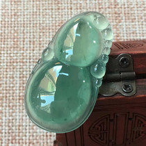 Jian An Jade Myanmar A cargo ice with background color gourd jade pendant womens multi-son multi-child Jade
