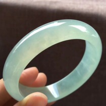 Jian An Jade 56 Myanmar A cargo ice clear jade bracelets old species ice through Yingying full Old pit jade with certificate