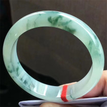 Jian An Jade 58 6 old ice green flower jade bracelet Myanmar natural floating flower circle jade bracelet with certificate