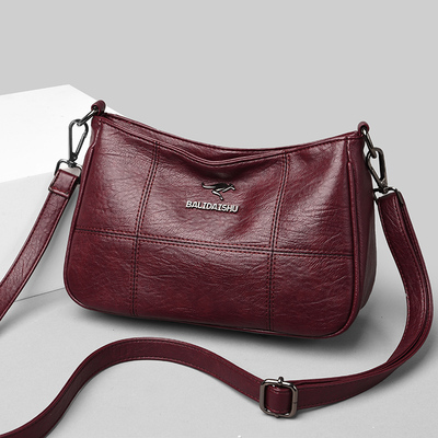 Hong Kong It Catherine Genuine Leather Women's Bag Trendy Popular Mom Bag Crossbody Bag Soft Leather Bucket Bag Authentic
