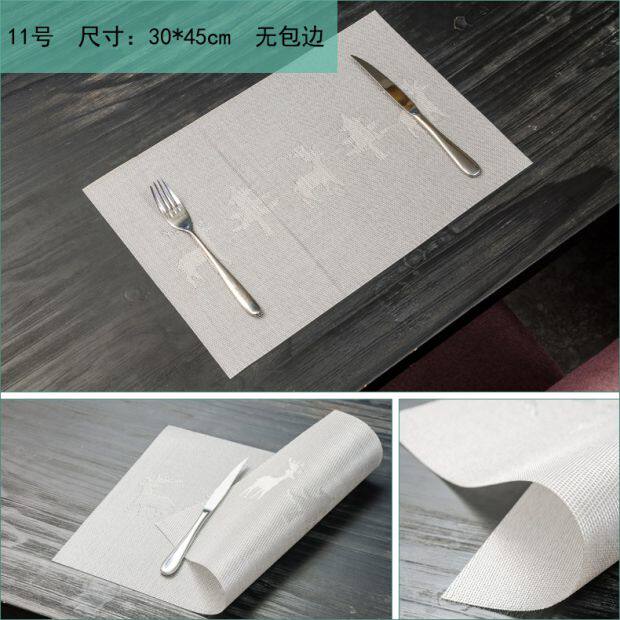 High end PVC dining cushion disc cushion insulating cushion cup cushion anti-wear and abrasion resistant Western dining Day European-style table cushion multiple optional